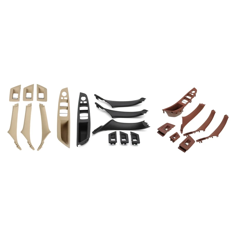 

Car Inner Door Panel Handle Pull Trim Set For BMW F10 535I 550I 528I Inner Armrest Handle 51417261929 51417225873