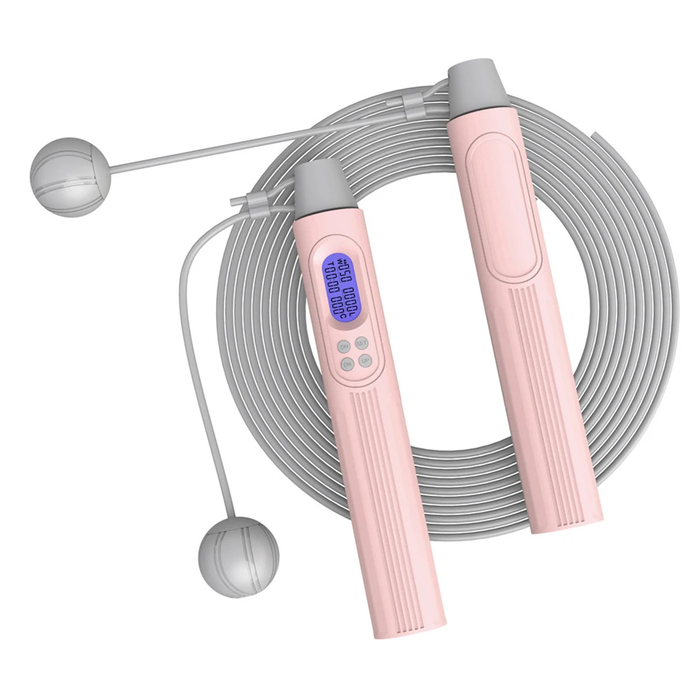 

1pc Jump Rope Cordless Skipping Rope With Calorie Digital Counter Sports Fitness Cord With Cordless Ball Screwdriver Storage Bag
