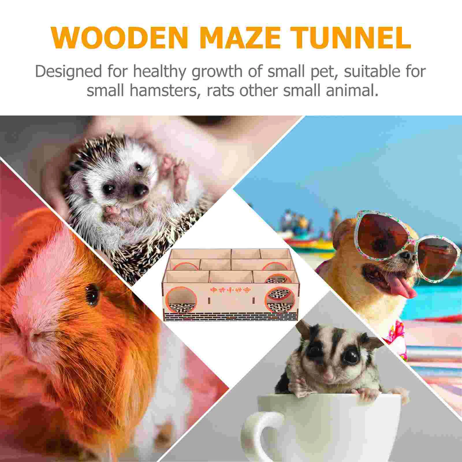 Деревянный лабиринт туннель игрушка маленькие домашние животные хомяк