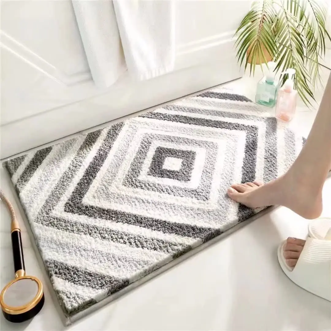 

Bath Mat Bath Rug Non Slip Bathroom Rug, Show Mat Water Absorbent and Soft Machine Wash Bath Rug for Tub Laundry Room