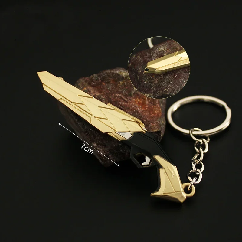 Брелок для ключей Valorant мужской металлическое кольцо с клапаном в виде оружия