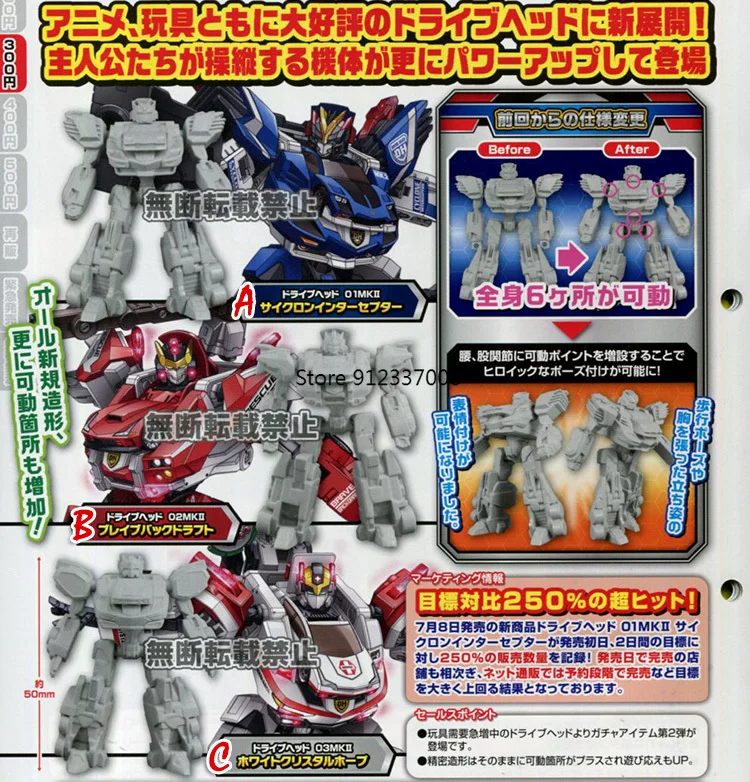 

TOMY Gashapon Gacha Capsule Toy Rescue Figurine Action Figure Mobile Emergency Police Robot P2 Assembly Table Decoration