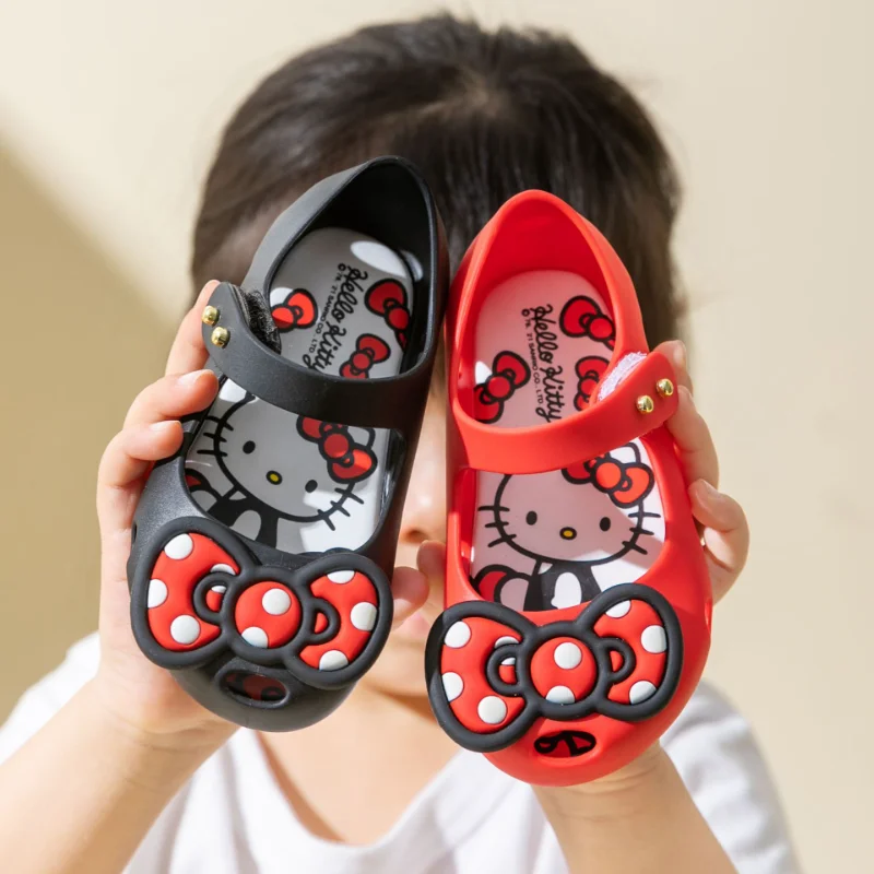 

Sanrio Hello Kitty Shoes Kuromi My Melody Cinnamoroll Slippers Children Girls Sandals Hole Beach Mary Jane Princess Shoes