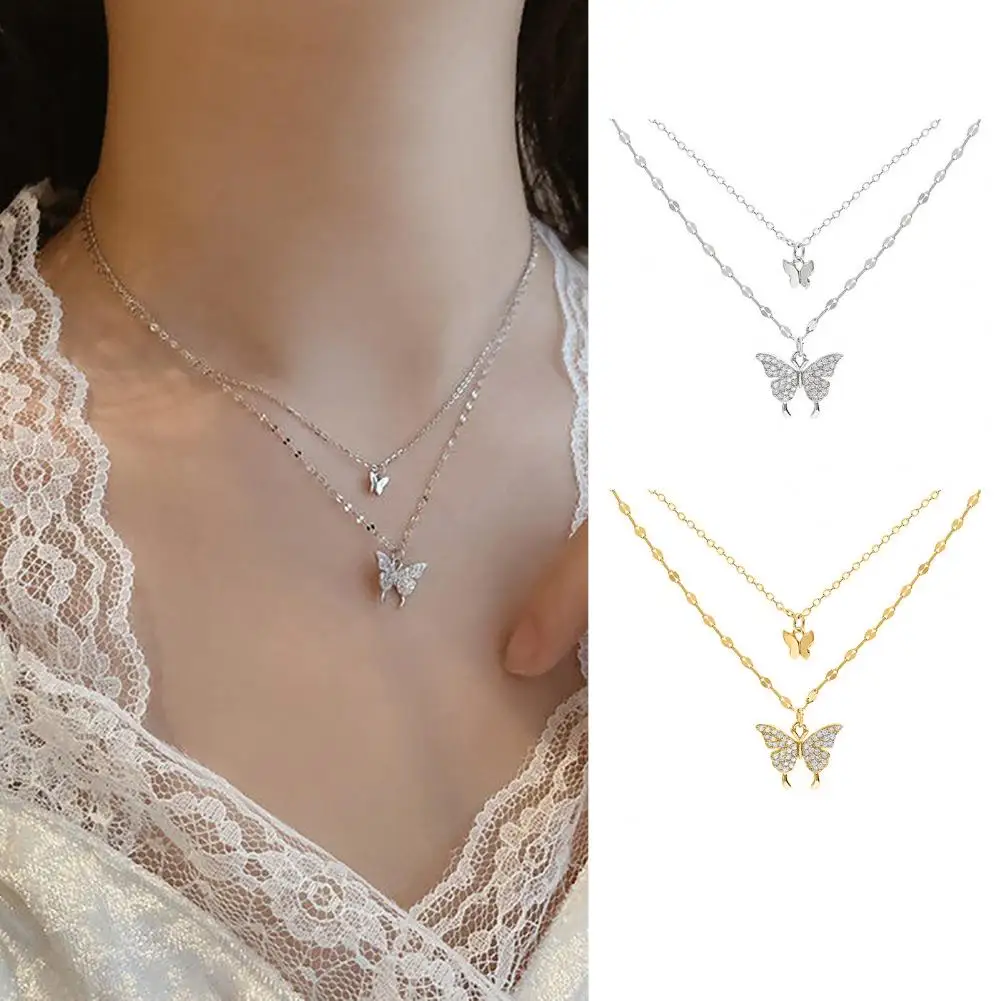 

Stylish Necklace Excellent Beautiful Pendant Necklace Butterfly pendant Personality Fashion Clavicle Chain for Student