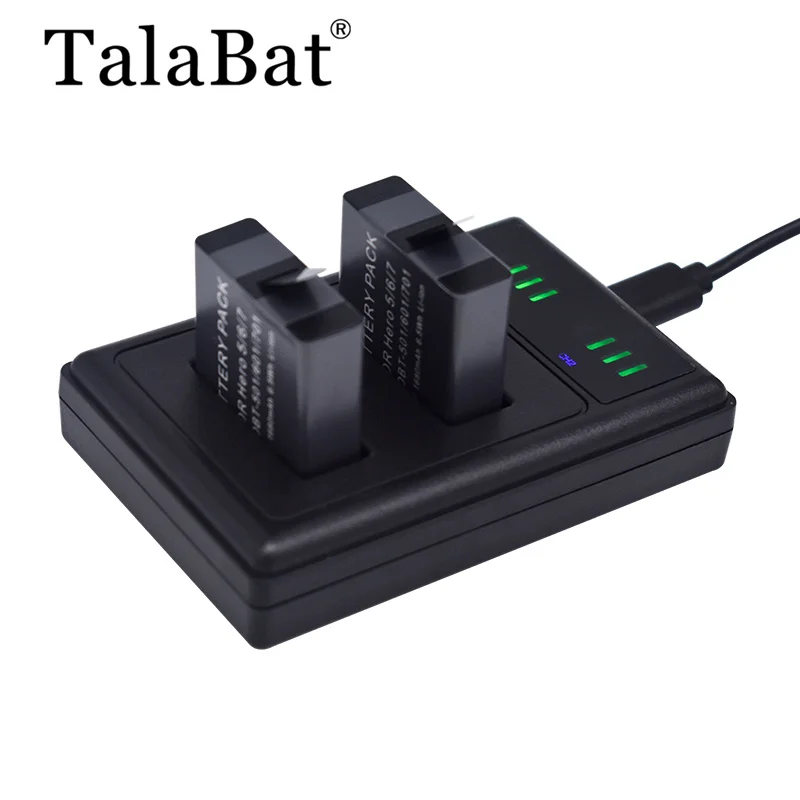 Аккумулятор или зарядное устройство на 1220 мА · ч для Gopro Hero 7 6 5 Gopro7 черные