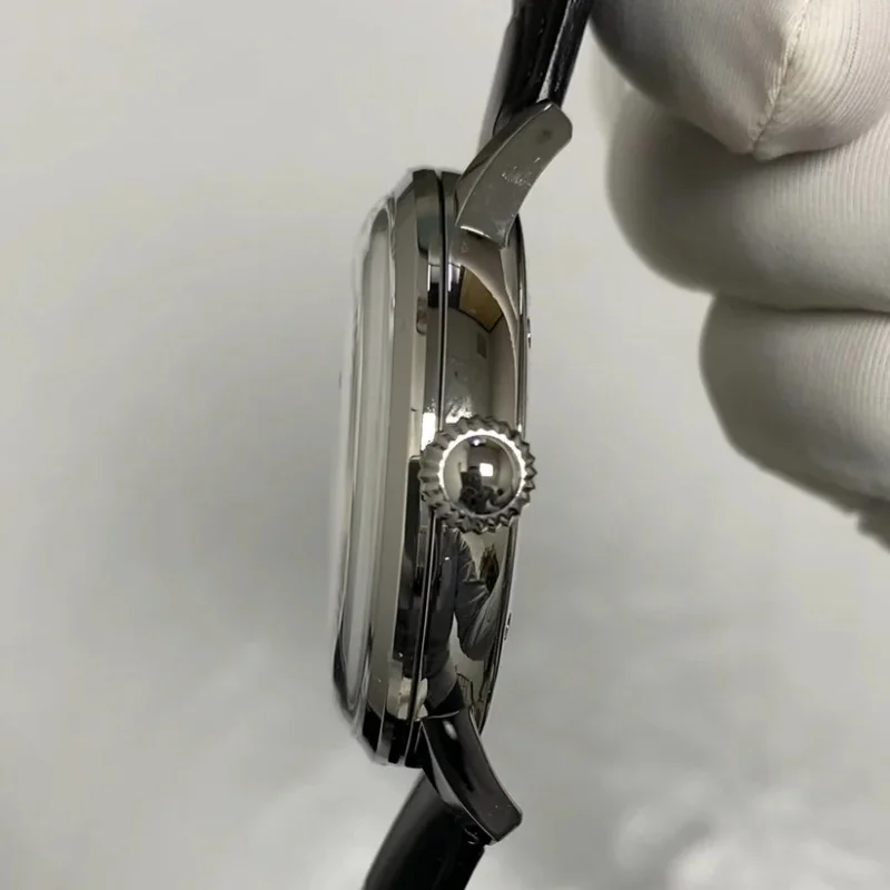 Фото Часы Shanghai Tourbillon с двойным балансиром, механические, с ручным заводом, сапфировое стекло, из нержавеющей стали, водонепроницаемые. №5