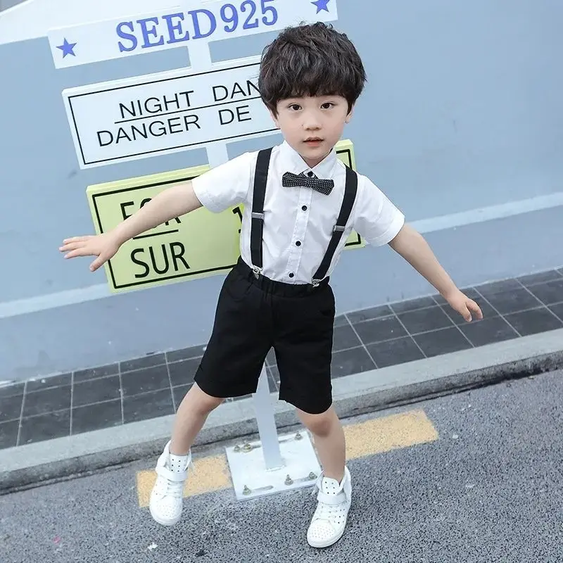 Новый костюм для детей от 2 до 8-12 лет элегантный джентльмена с цветочным принтом