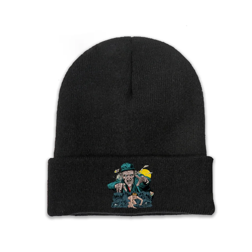 

Creepshow Professor Henry Northrup Movie Skullies Beanies Caps Wave Knitted Winter Warm Bonnet Hats Unisex Ski Cap