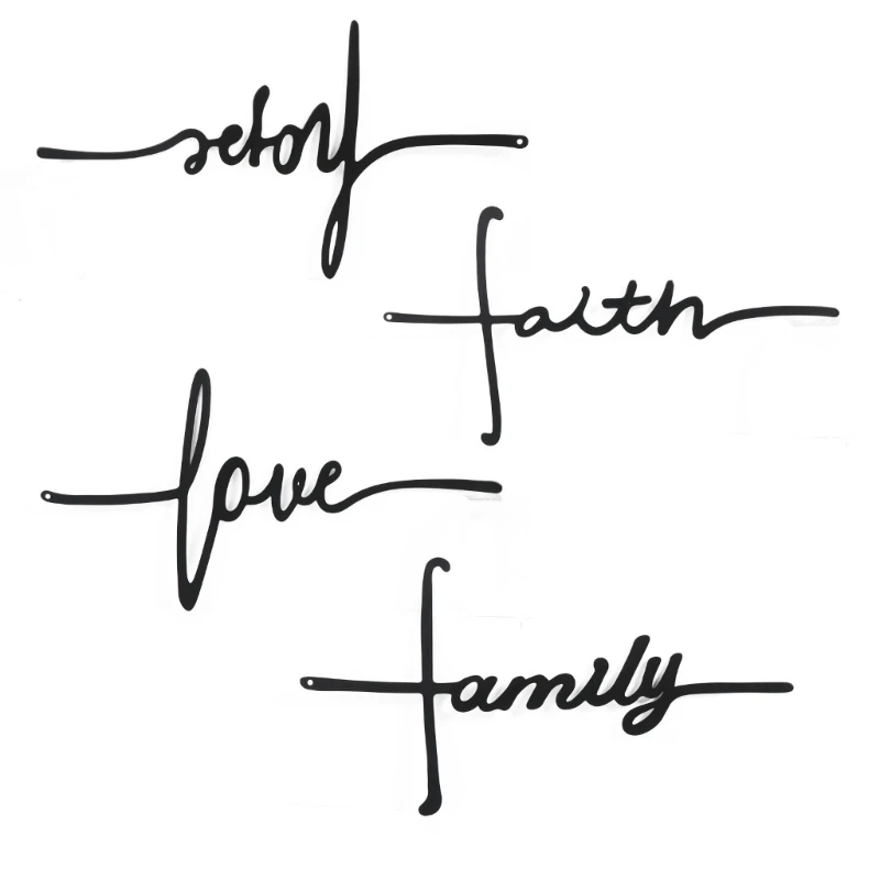 

Metal Faith Sign Hanging Pendant Model Accessory Supplies for Festival Holiday Party Background