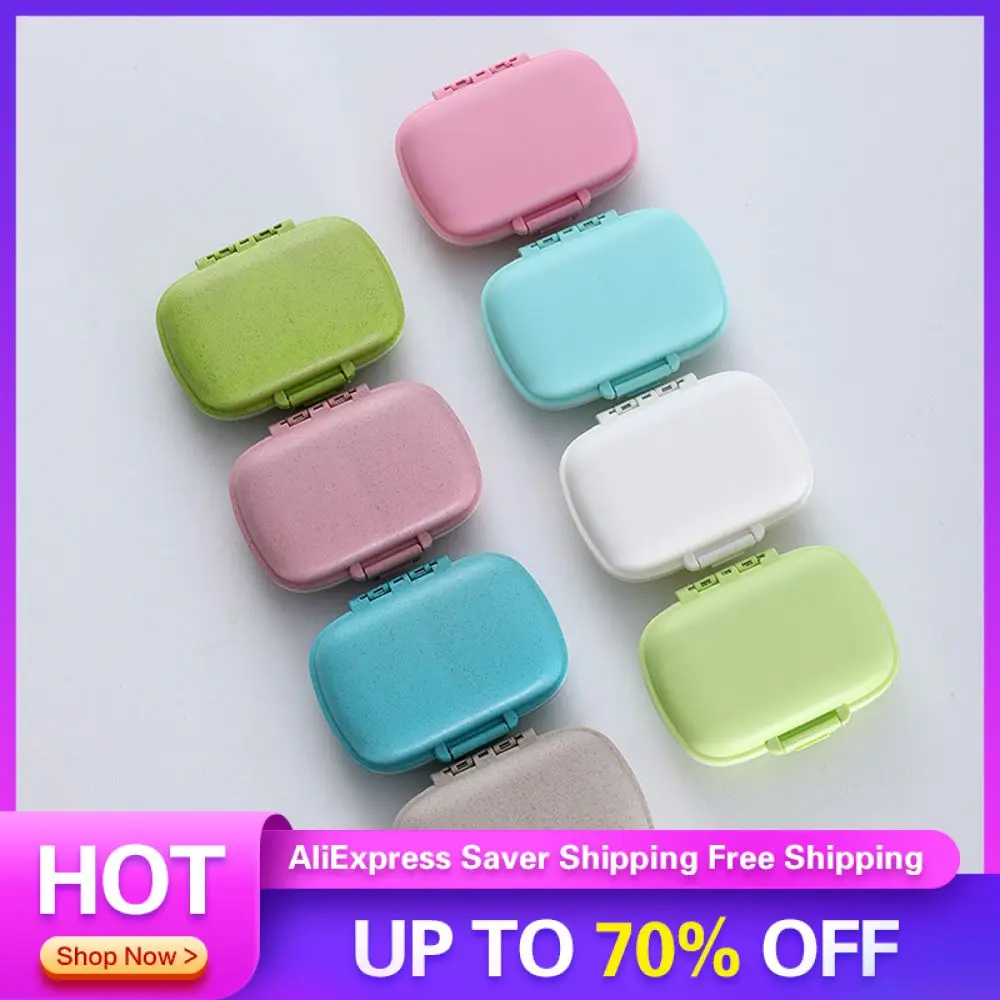 

Double Layer Moisture-proof Mini For Medicines 8 Grids Easy To Carry Storage Box Dust-proof Portable For Tablets Travel Seal