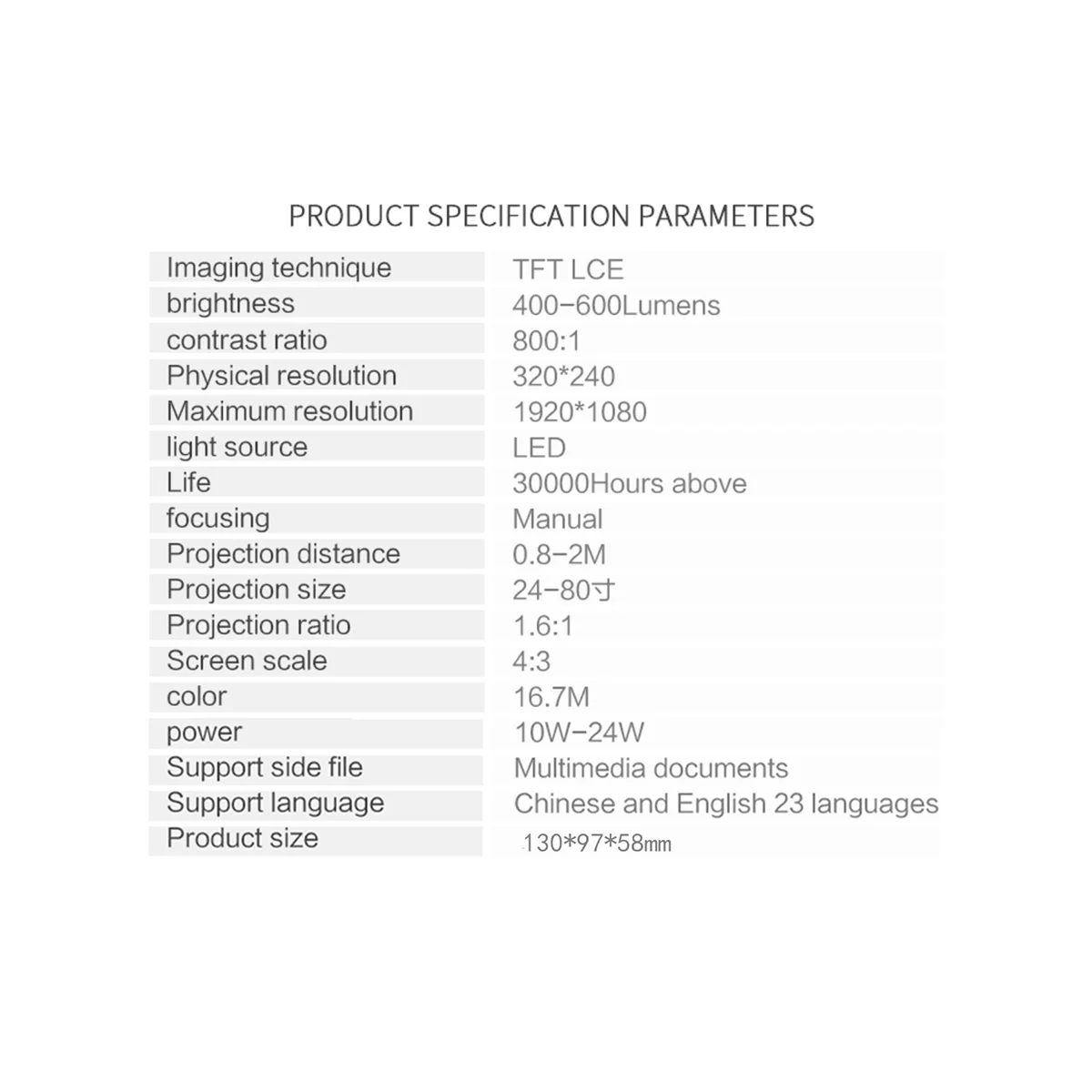 

Projector 1080P Mini LED Portable WIFI Full HD Android Correction for Home Theater Portable Mini Projector(A)EU Plug