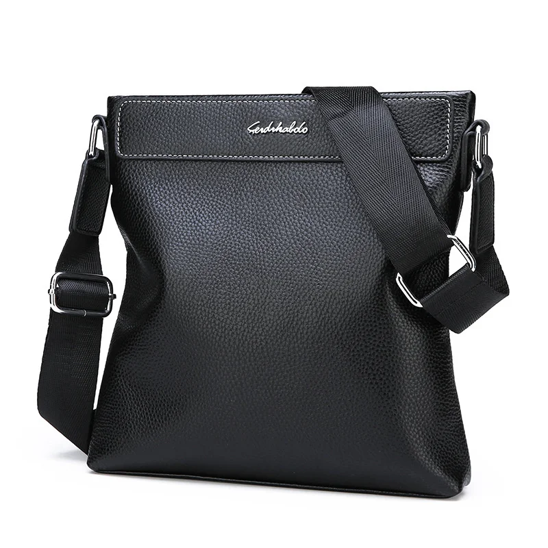 

Genuine leather men's bag Fashion casual shoulder Cowhide crossbody Soft