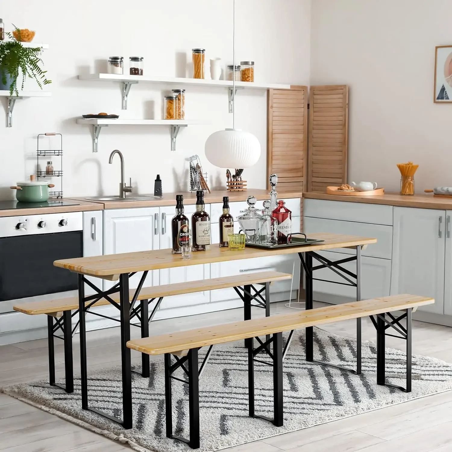 Складные столы для пикника со скамейками устойчивый к атмосферным воздействиям