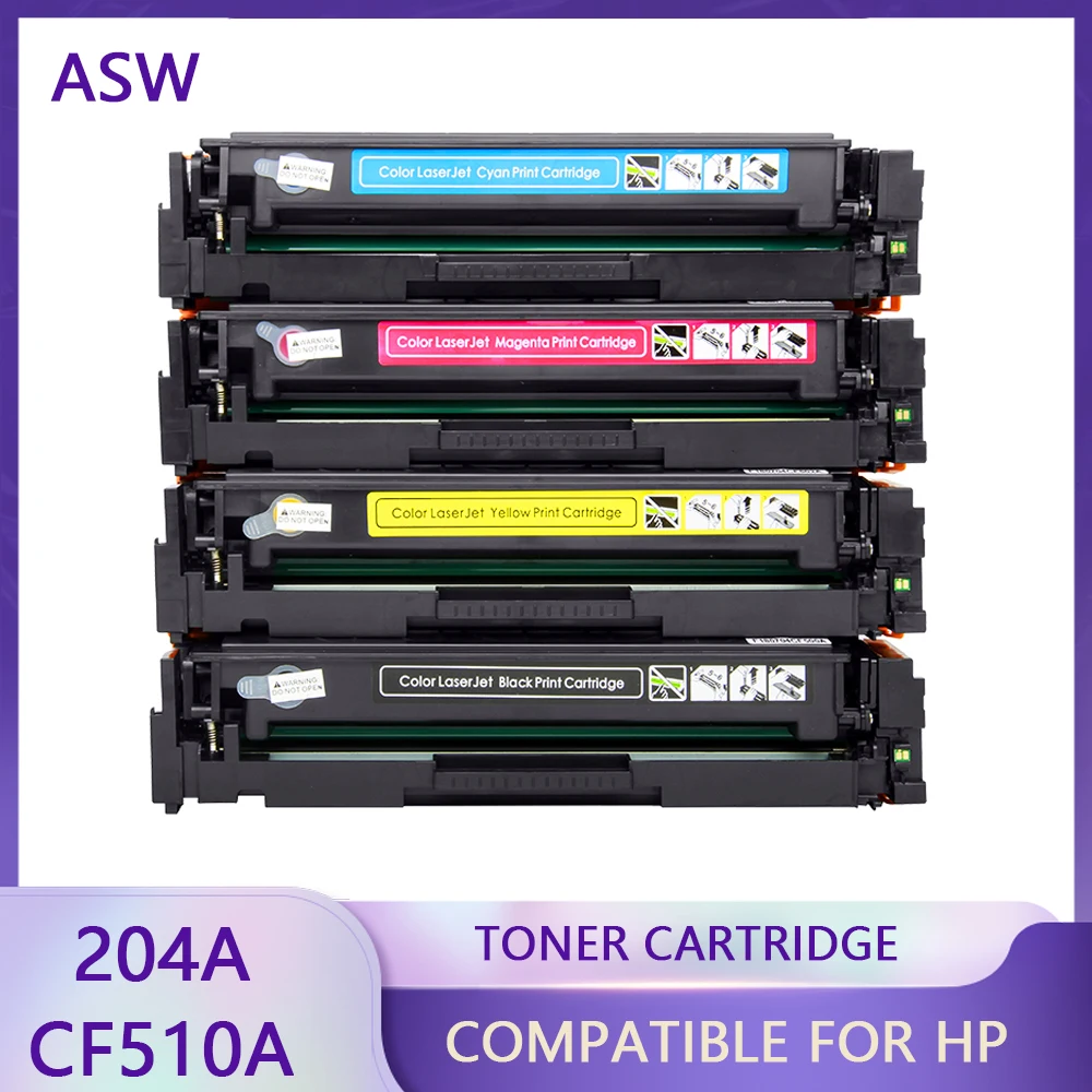 4PK Compatible toner cartridge CF510A CF511A 204A for Hp Color LaserJet Pro M154 MFP M180 M180n M181 M181fw Printer