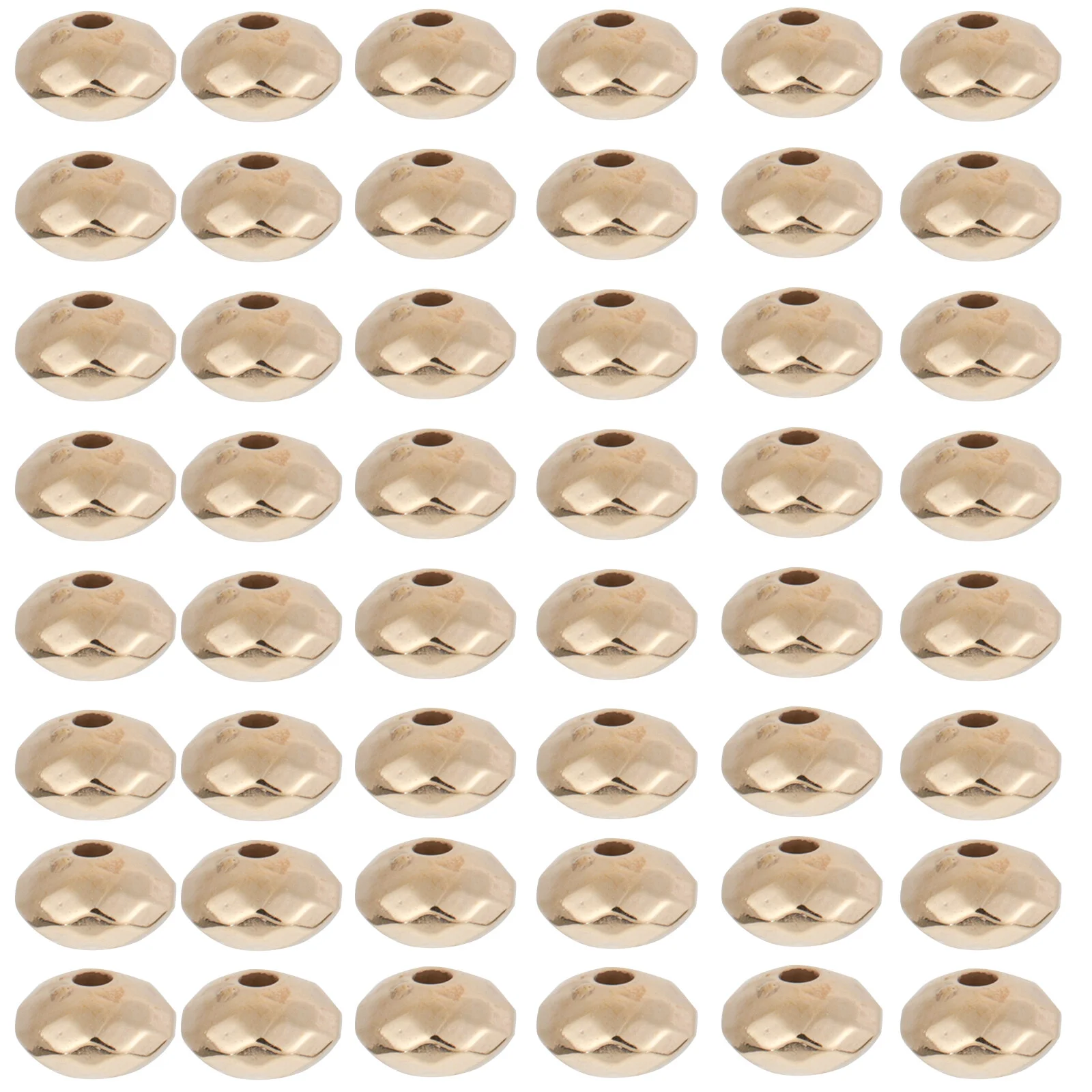 

300 шт. золотые аксессуары для брелоков, многогранные бусины-разделители, ожерелье, кудрявые x см, ювелирные изделия «сделай сам» золотистого цвета Ccb россыпью