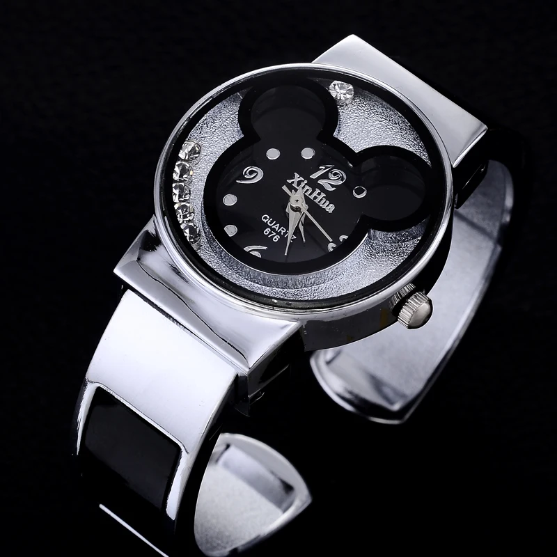 Фото UTHAI CQ03 Детские кварцевые часы с героями мультфильмов, детские наручные часы, кварцевые детские часы для девочек и мальчиков, подарки с мышью, 2020, сталь reloj №2