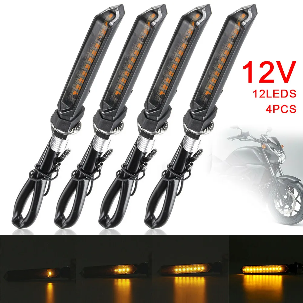 

ABS Plastic LED Turn Signal Chopper Flowing Water For APRILI For Suzuki For Yamah Indicators Lens Smoke Motorbike