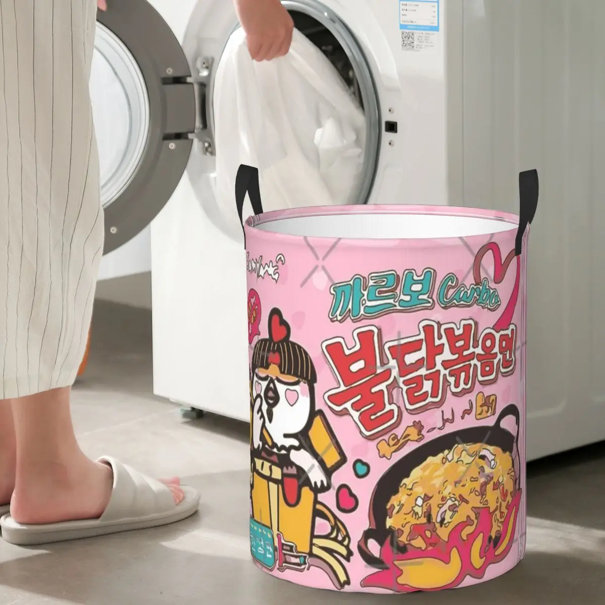 Круглая корзина Samyang Carbonara для хранения водонепроницаемые игрушки в гостиной