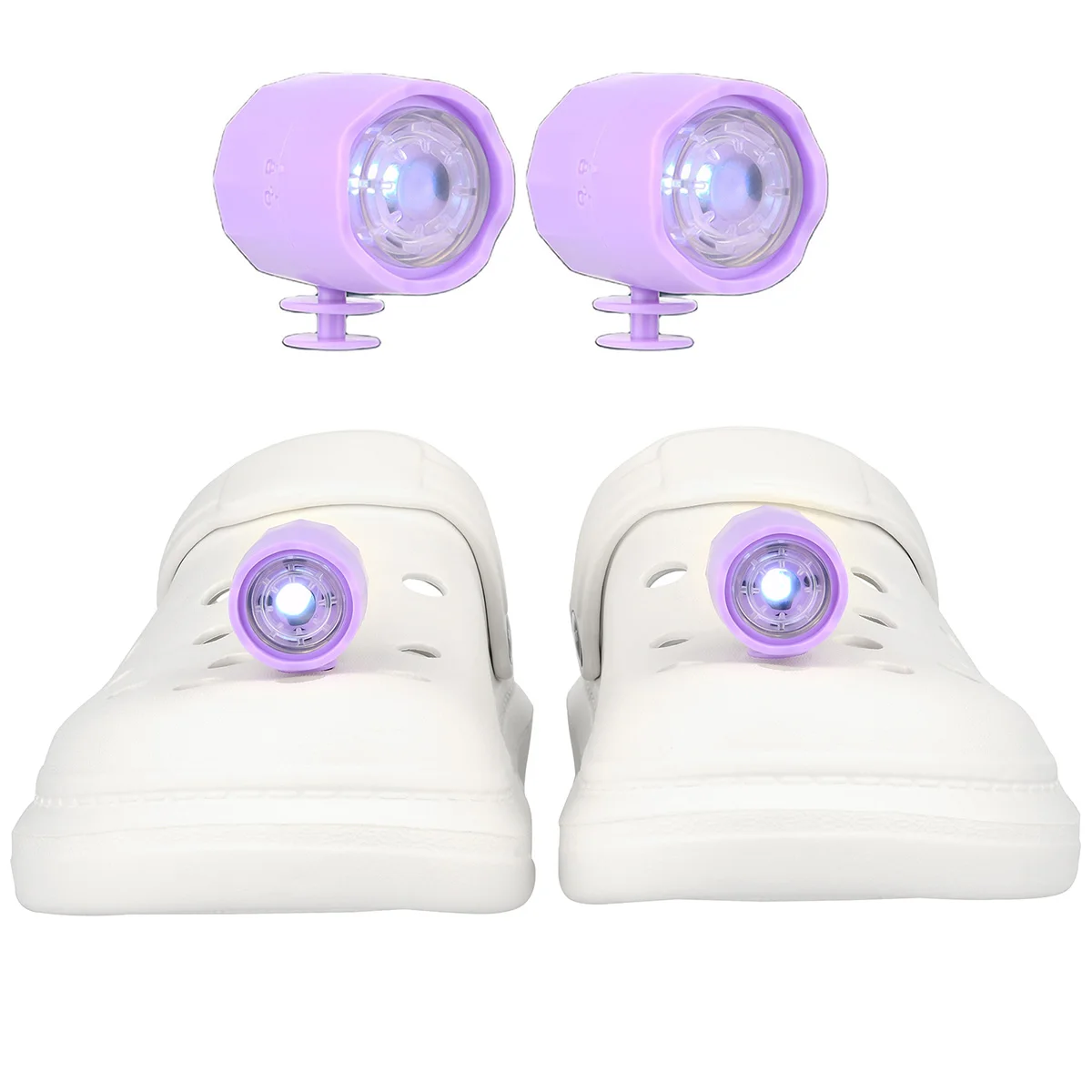 Mafiti Rechargeable Headlights For Croc Light Modes Shoes Charms Small Lights Funny Shoe Accessory Clog Sandals Shoes Decoration