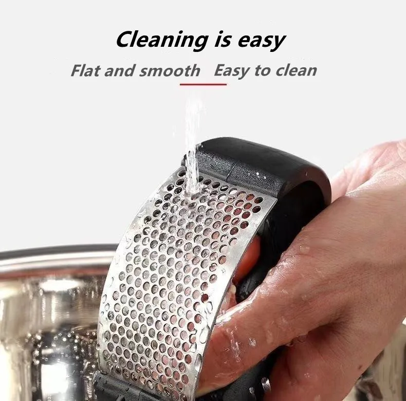 

Zhang Ji stainless steel garlic press artifact kitchen ring garlic chopper curve fruit and vegetable tools kitchen gadgets