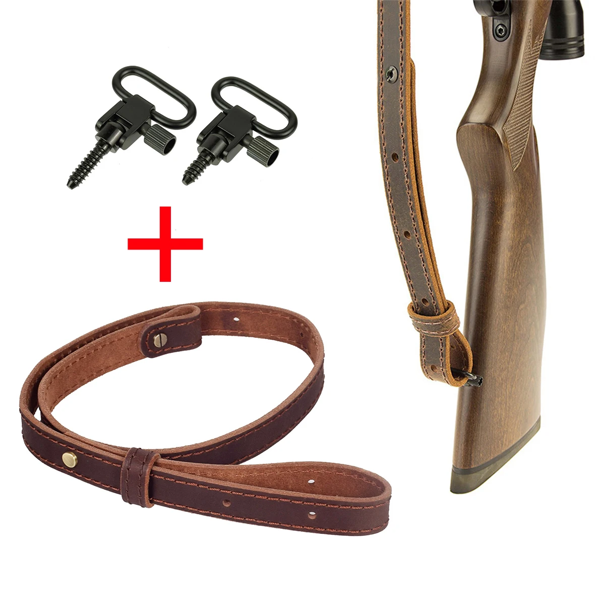 Охотничий кожаный ремень для пистолета Buffalo плечевой винтовки с вертлюжками