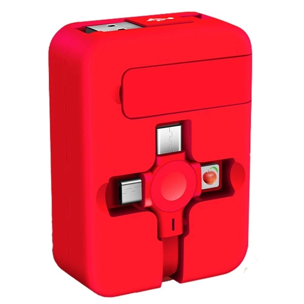 4 в 1 Выдвижной кабель 8 Pin/USB Type C/Micro USB для iPhone13 12 Pro м | Мобильные телефоны и