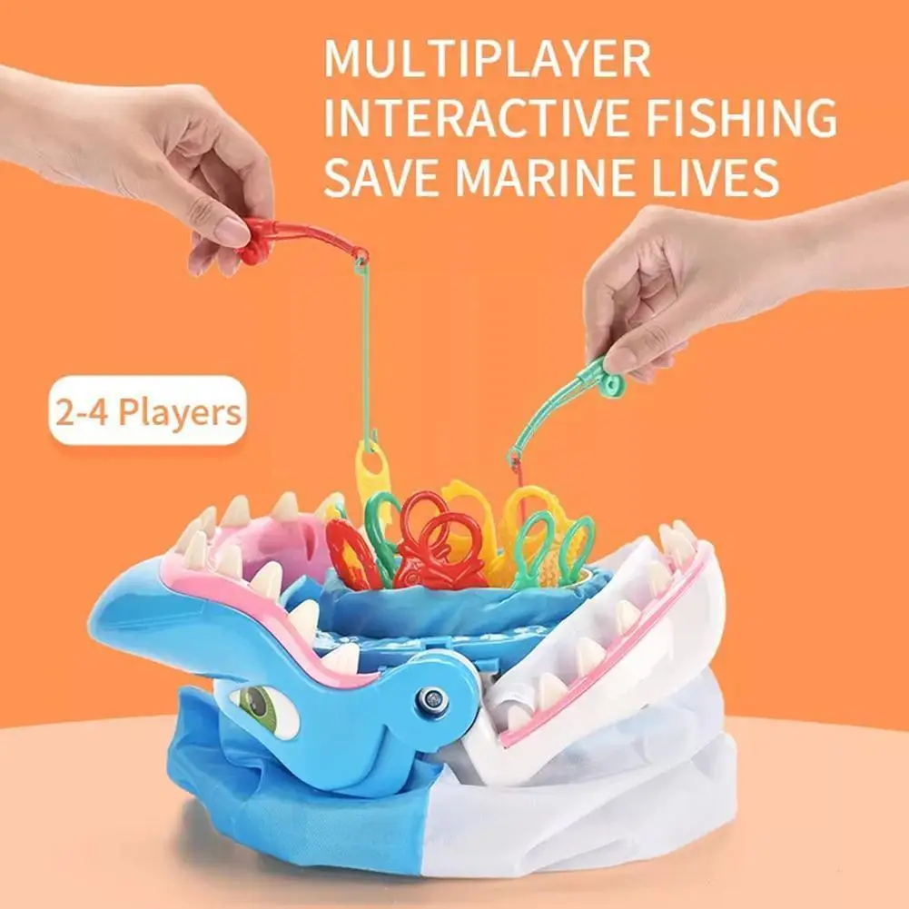 

Great White Shark Bite Hand Game Shark Desktop Biting Toy Interactive Desktop Educational Parent-child Shark Hand Gifts Toy Q3c1