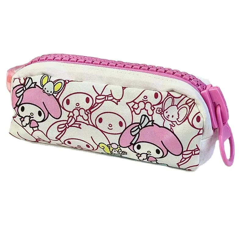 

Кавайный карандаш в стиле аниме Sanrios MyMelody, необычная большая сумка для ручек на молнии, косметичка, мультяшная сумка для хранения, школьная к...