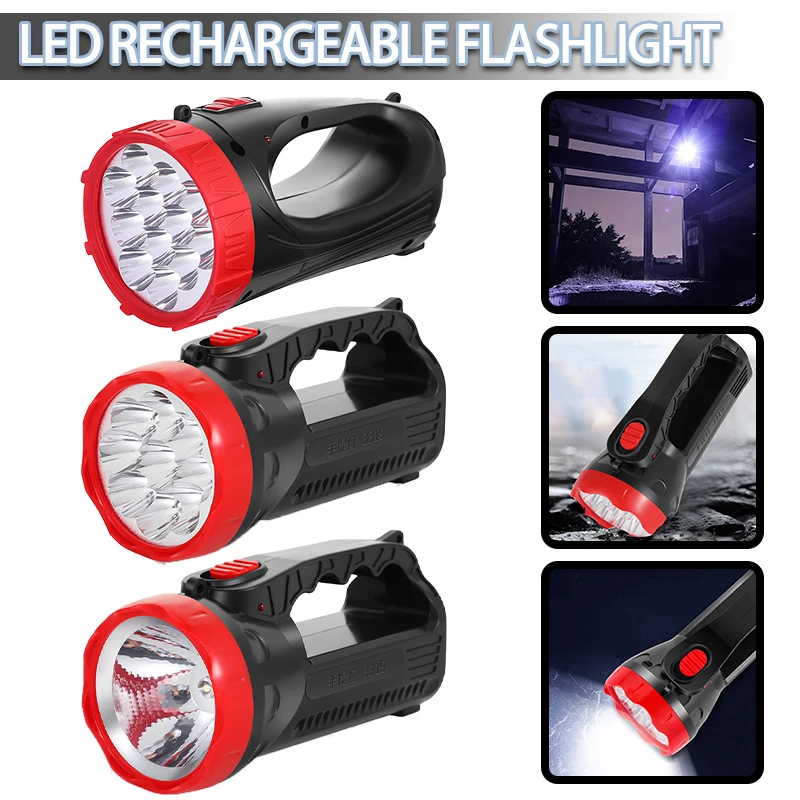 

LED Rechargeable Outdoor Strong Light Super Bright LED Flashlight Camping Handheld Waterproof Emergency Lighting Lamp