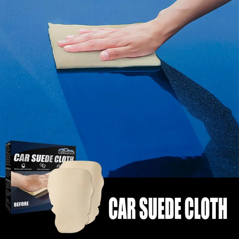 

2Pcs Car Wash Towel Multifunctional Thickened Free Shape Washable Tear-resistant Car Detailing Super Soft Super Absorbent Faux C