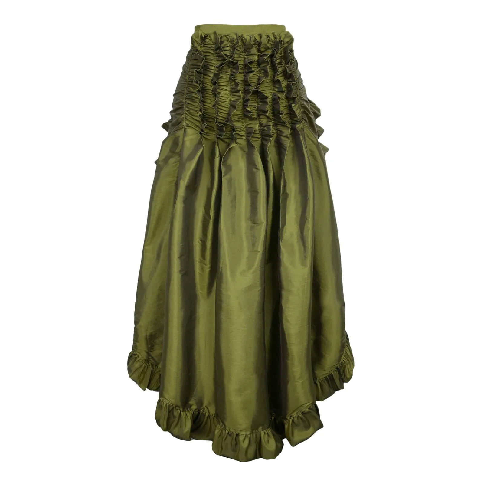 Юбка в стиле стимпанк средневековая юбка с высокой талией кружевными оборками из