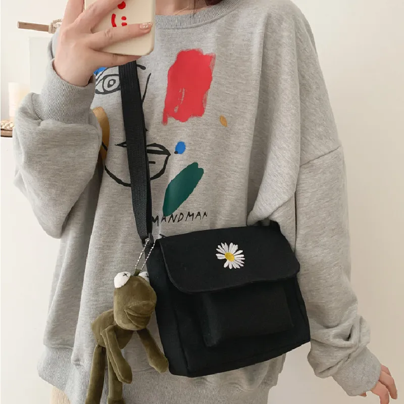 

2022 холщовые маленькие сумки через плечо, молодежные модные вертикальные женские сумки, сумка на плечо, однотонная женская сумка-мессенджер с подвеской