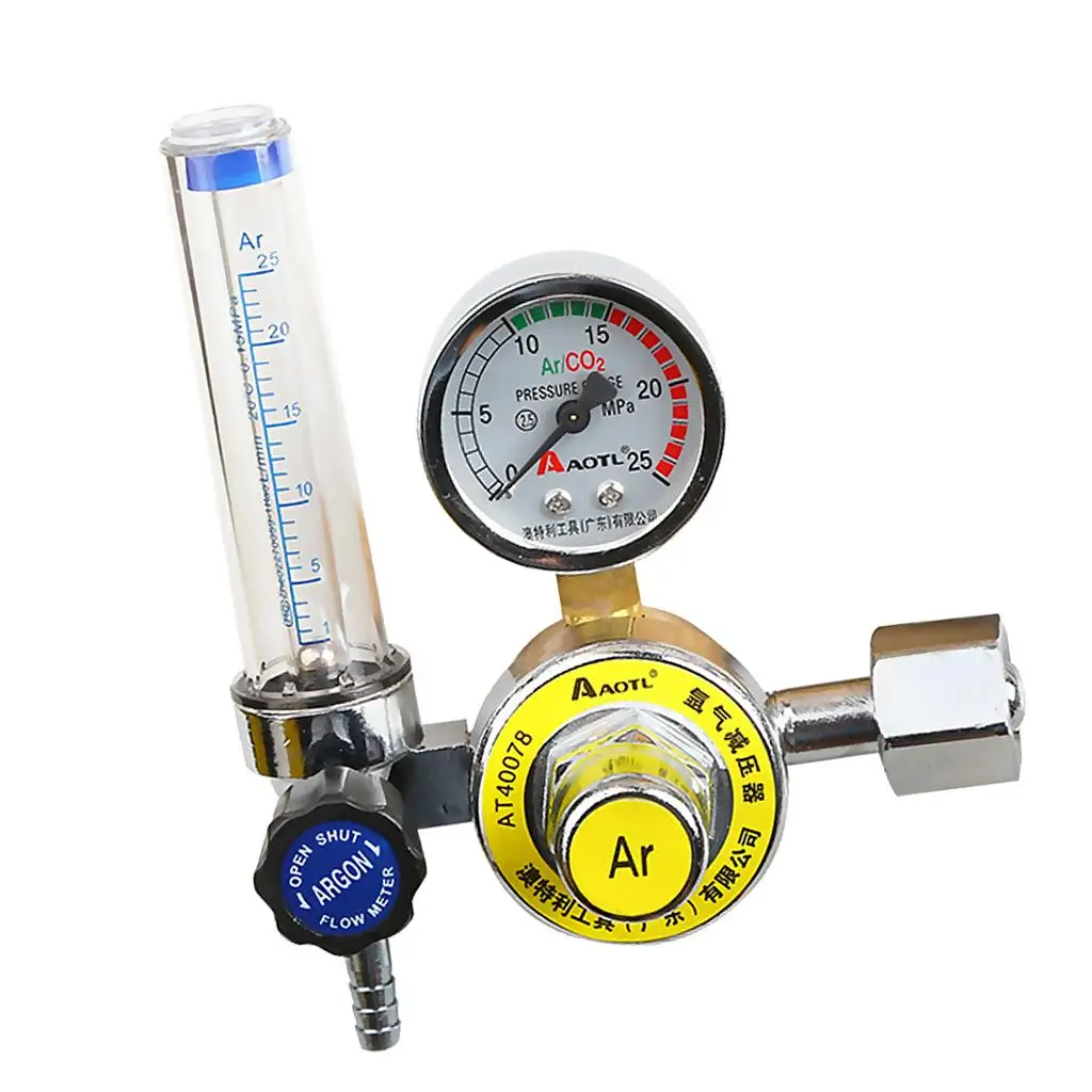 

0-25MPa Argon/CO2 Gas Mig Tig Flow Meter Regulator Welding Weld Gauge Welder