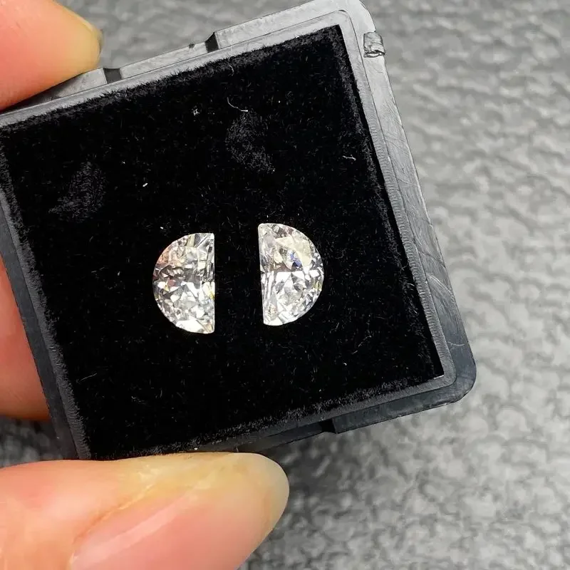 Ювелирные изделия YanYao полумесяц D VVS1 Муассанит модный боковой камень для