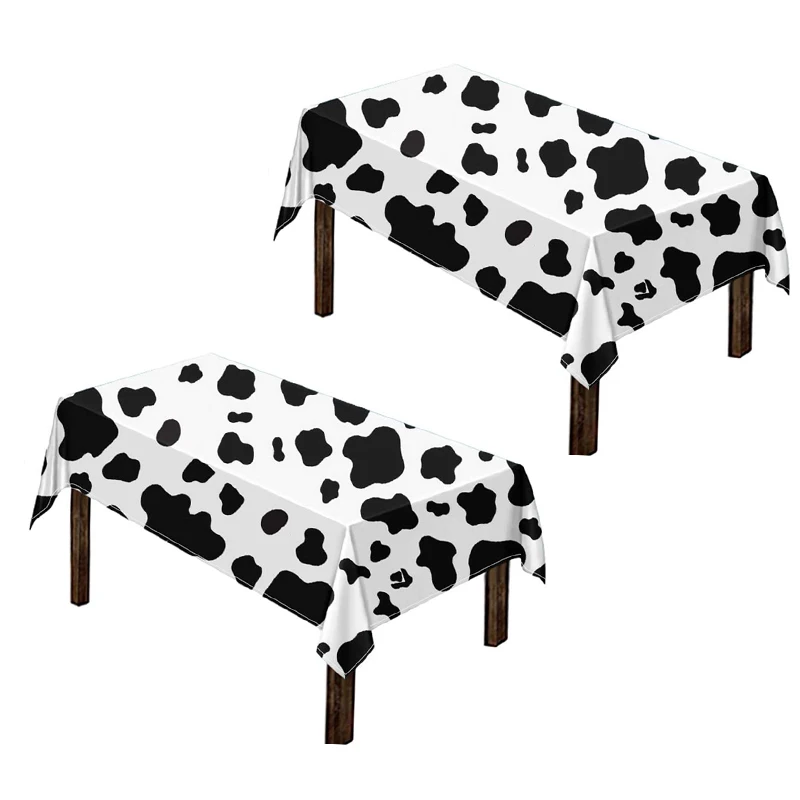 

1pcsTabecover Farm Cow Theme Birthday Party Disposable Tablecloth Animal Cow Balloons Baby Shower Wedding Decoration Kids Favors