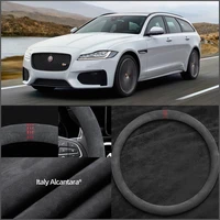 car interior protection case all seasons anti skid 15 black suede steering wheel cover for jaguar xf sportbrake
