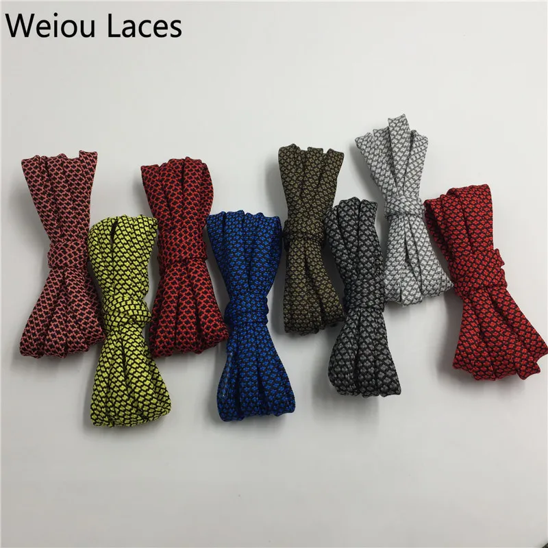(30Pairs/Lot)Weiou Outdoor Colorful Flat Bootlace For Sneakers Casual Shoes Laces Strings Athletic Polyester Custom Design Lacet