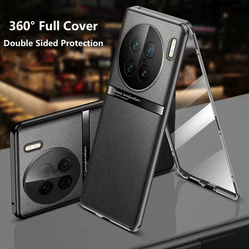 

For 360 Penutup Penuh Vivo X90 Pro Plus Casing Ponsel Lipat Kaca Antigores Vivo X90 X90Pro + 5G Bumper Perlindungan Sisi Ganda