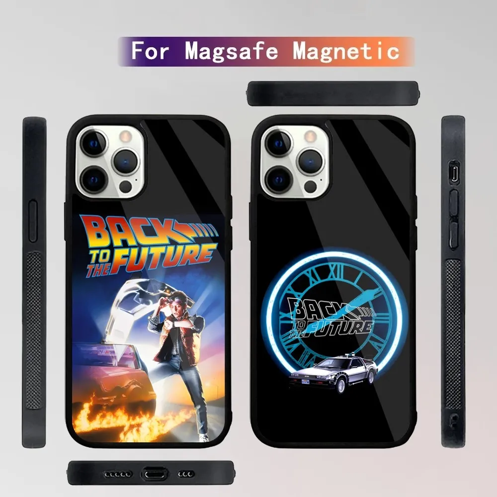 Movie Back To The Future Phone Case For iPhone 16 15 14 13 12 11 Plus Pro Max Mini Magsafe Magnetic Wireless Charging