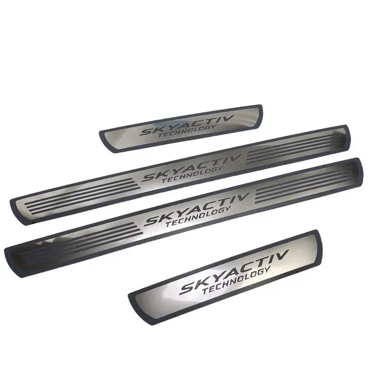 

Для Mazda3 Axela cx-5 2014-2024 накладки на порог из нержавеющей стали, аксессуары для литья автомобиля, накладка на пороги, наклейки на пороги