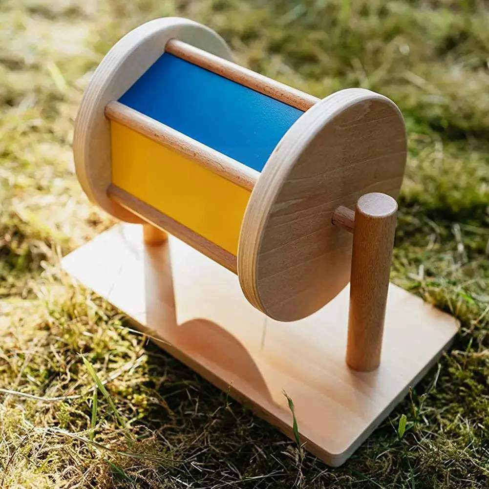 

Wooden Toy Materials Sensory Drum With Mirror Sounds Drum Educational Toys For Children Baby Toys D4l5