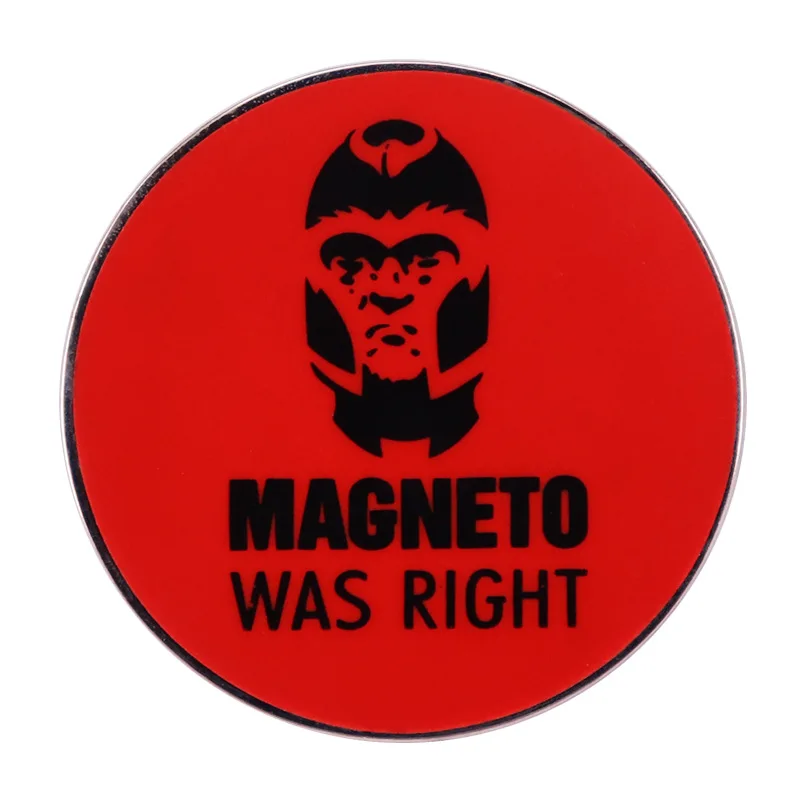 

Magneto Is Right Fashionable Creative Cartoon Brooch Lovely Enamel Badge Clothing Accessories