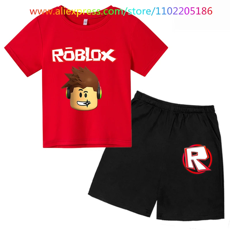 

Одежда для маленьких мальчиков, футболка с надписью «Game Robloxing», Детская футболка для маленьких девочек, шорты, летние детские пляжные брюки