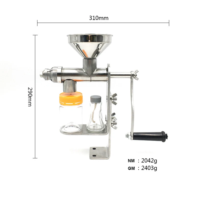 Small Household Oil Press Manual Hot and Cold Oil Squeezing Machine for Peanut Kernel Sesame Seed Oil images - 6