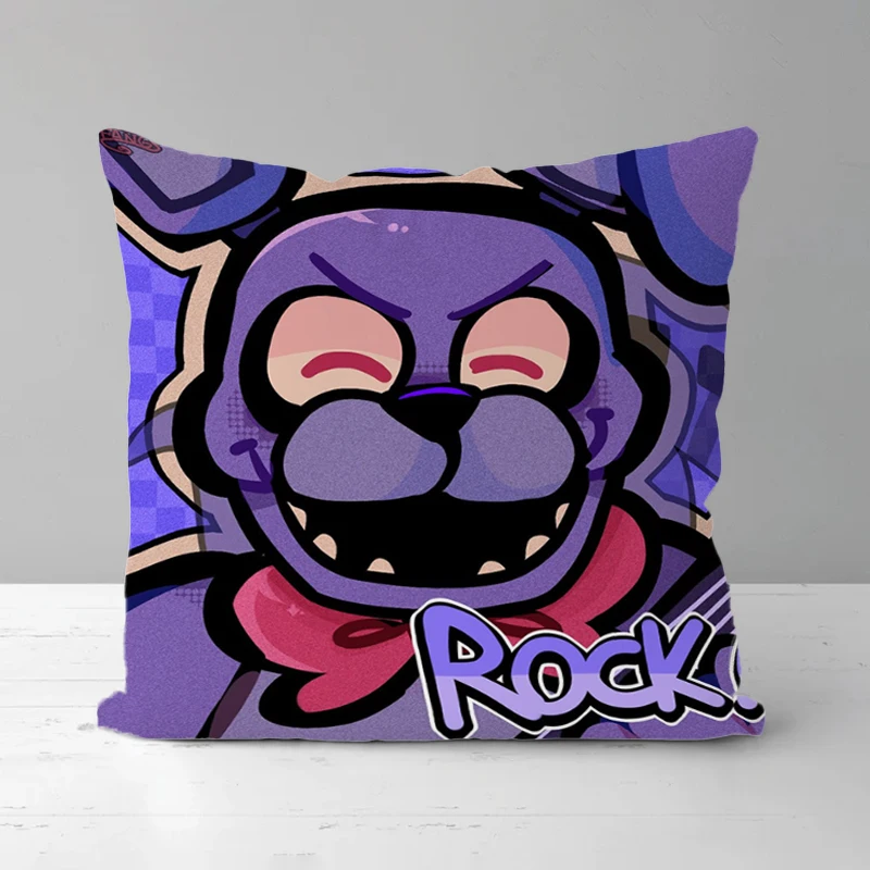 

Fnaf Throw Pillow Covers Decorative Cushions Cover for Sofa Kawaii Double-sided Printing Cute Pillowcase Short Plush Pillows Bed