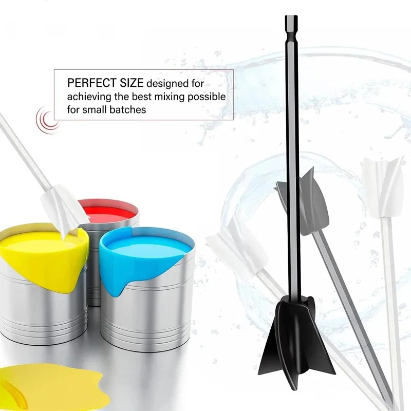 Epoxy Mixing Stick Paint Stirring Rod Putty Cement Mixer Attachment With Drill Chuck For Mixes Resin Latex Oil |