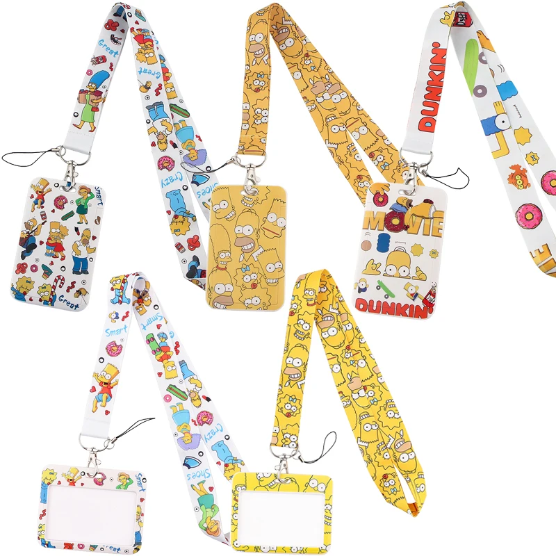 

C2420 Cartoon funny characters Neck keychain necklace webbings ribbons Anime Neck Strap Lanyard badge holder Keychain Lanyard