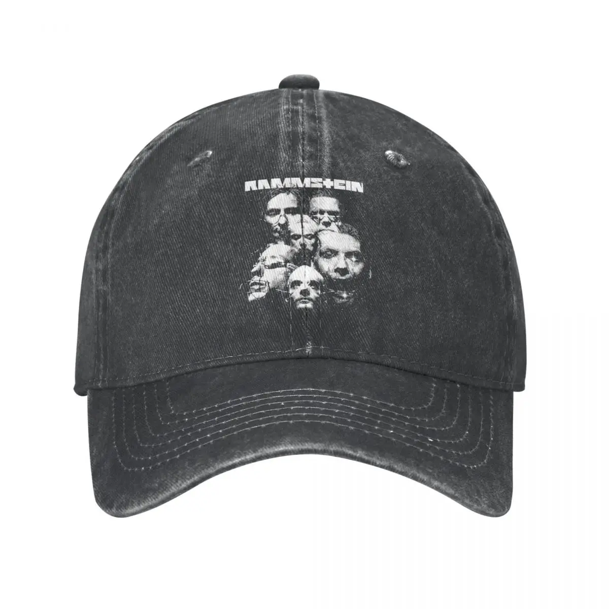 

Бейсболка Ramstein с музыкальной группой, винтажная Потертая джинсовая кепка от солнца в стиле рок-ролл для мужчин и женщин, уличная летняя Подарочная Кепка