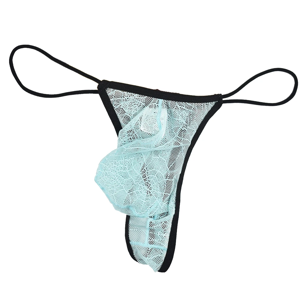 

Men's Thong Sheer Panties Mesh Underpants Bulge Pouch G-String Bikini Breathable Briefs Comfortable Underwear Sensual Lingerie
