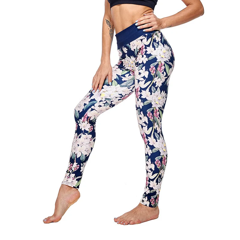 

2019 new high waist women's trousers, fitness yoga tights production 6610